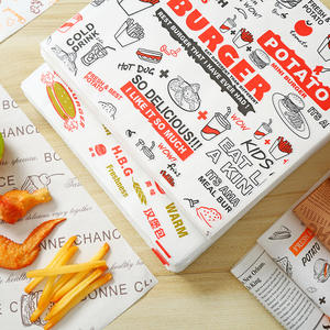 Emballage de burger avec logo imprimé personnalisé Wins Flying <span class=keywords><strong>Papier</strong></span> d'emballage biodégradable anti-graisse pour l'emballage des aliments - Product Image 6