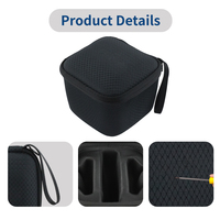 Étui de rangement rigide en EVA noir personnalisable en usine, sac de transport portable antichoc avec sangle de transport et mousse prédécoupée sur mesure