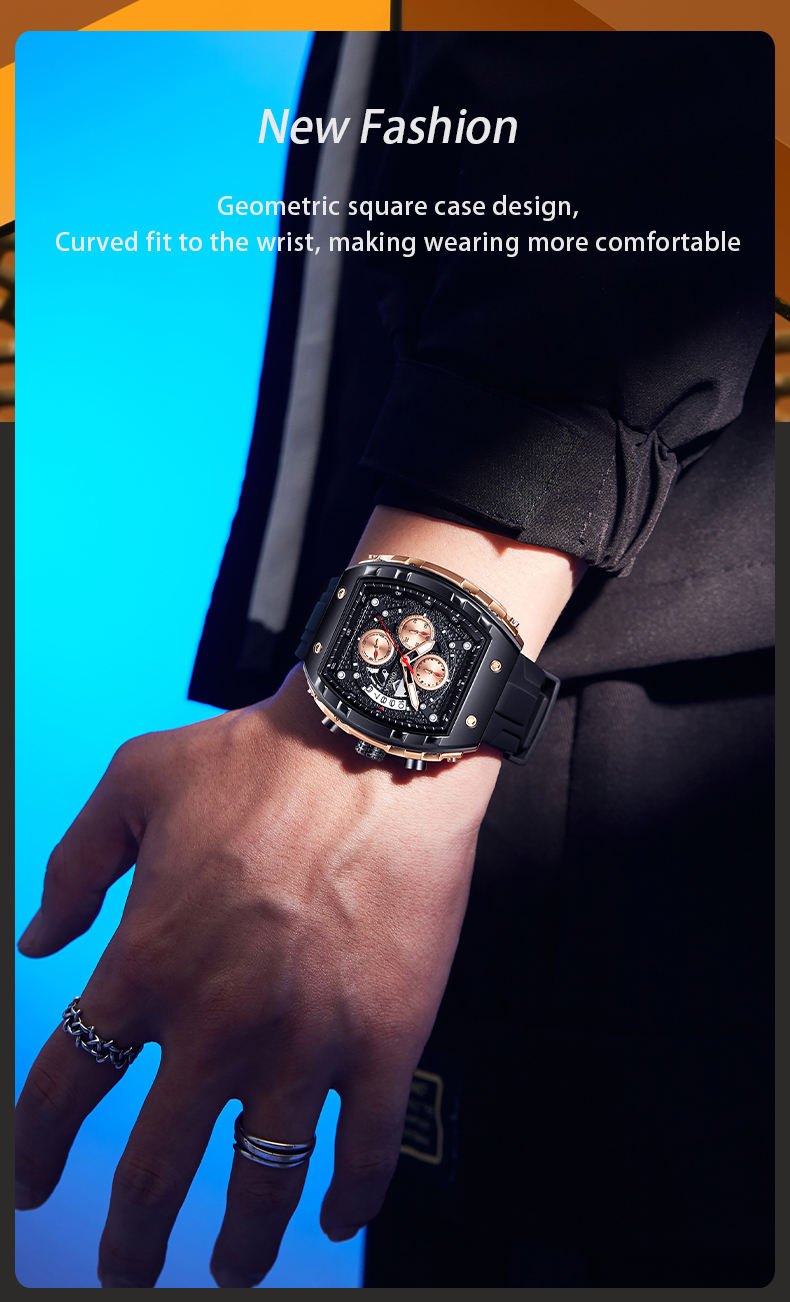 ONOLA 6853 Luxury Men's Quartz Chronograph Watch - Waterproof