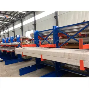 China supplier industrial warehouse pipe and sheet steel and lumber metal storage cantilever racks systems