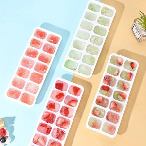 Ice Cube Molds Square 4 <b>Pack</b> With Lids For Home Use <b>Freezer</b> Safe Easy Release - Product Image 1