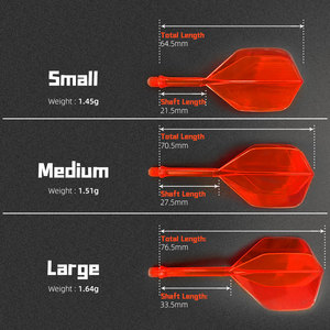 Легкие и прочные пластиковые дротики PENPEN с высокой прозрачностью (90%), стандарт 2BA, экологичные, 5 цветов, 3 размера - Product Image 4