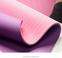 Tapis de yoga TPE double couleur antidérapant de 6 mm d'épaisseur, écologique, avec trou de suspension