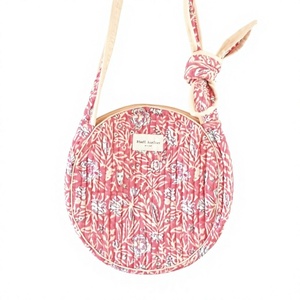 Bindi Atelier Floral <b>Quilted</b> Round Shoulder Bag Cotton Bohemian Style <b>Single</b> Strap All Seasons Handmade Cotton Shoulder Tote Bag - Product Image 4