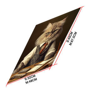 Toptan yüksek kaliteli ev duvar sanatı komik kediler Metal Poster özel mıknatıs asılı sistemi teneke Poster boyalı plak tekniği - Product Image 4