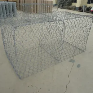 Galvanized Galfan 2.7x3.4mm 2.4x3.0mm 8x10cm 10x12cm Gabion Box 2.2x2.7mm 6x8cm Gabion Mattress wire mesh basket wall size