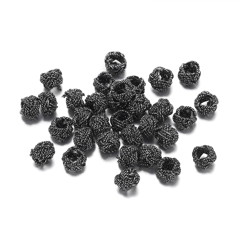 Silver-black pineapple knot button