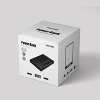 Boîte d'emballage personnalisée avec logo, en carton blanc imprimé, pour batterie externe, chargeur portable