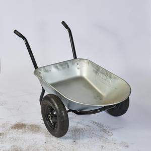 WB6418 Heavy Duty Metal Garden Wheelbarrow with <strong>150kg</strong> Load Capacity and Pneumatic Flat Free <strong>Wheel</strong> Hand Cart for Farms &amp; Gardens - Product Image 6