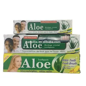 105g Factory wholesale OEM customized private logo mint flavor whitening aloe vera fresh herbal tooth paste toothpaste