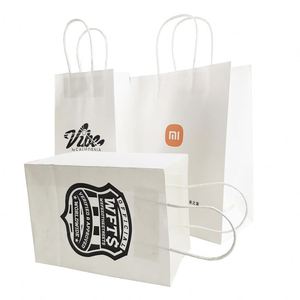 Wholesale Luxury Silk Paper Bag New <b>Design</b> Brown Kraft Logo Boutique <b>Packaging</b> for Crafts <b>and</b> Candles Black Shopping Gift Bag - Product Image 3