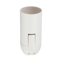 Douille de lampe E14 à vis, corps lisse, blanche, en plastique, pour ampoule – Offre Spéciale