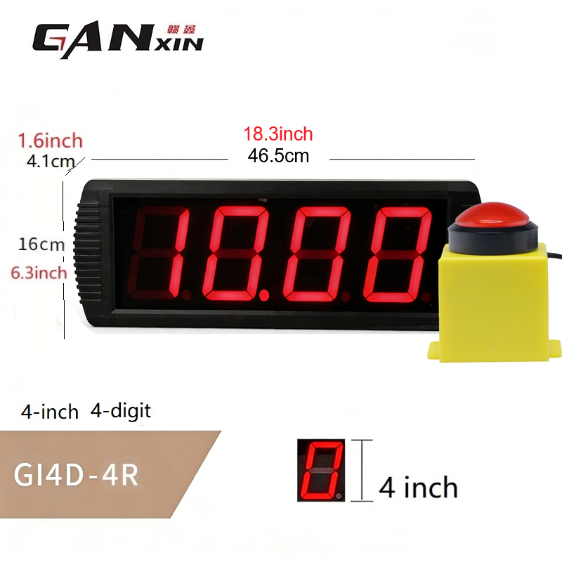 4 inch 4 digit red