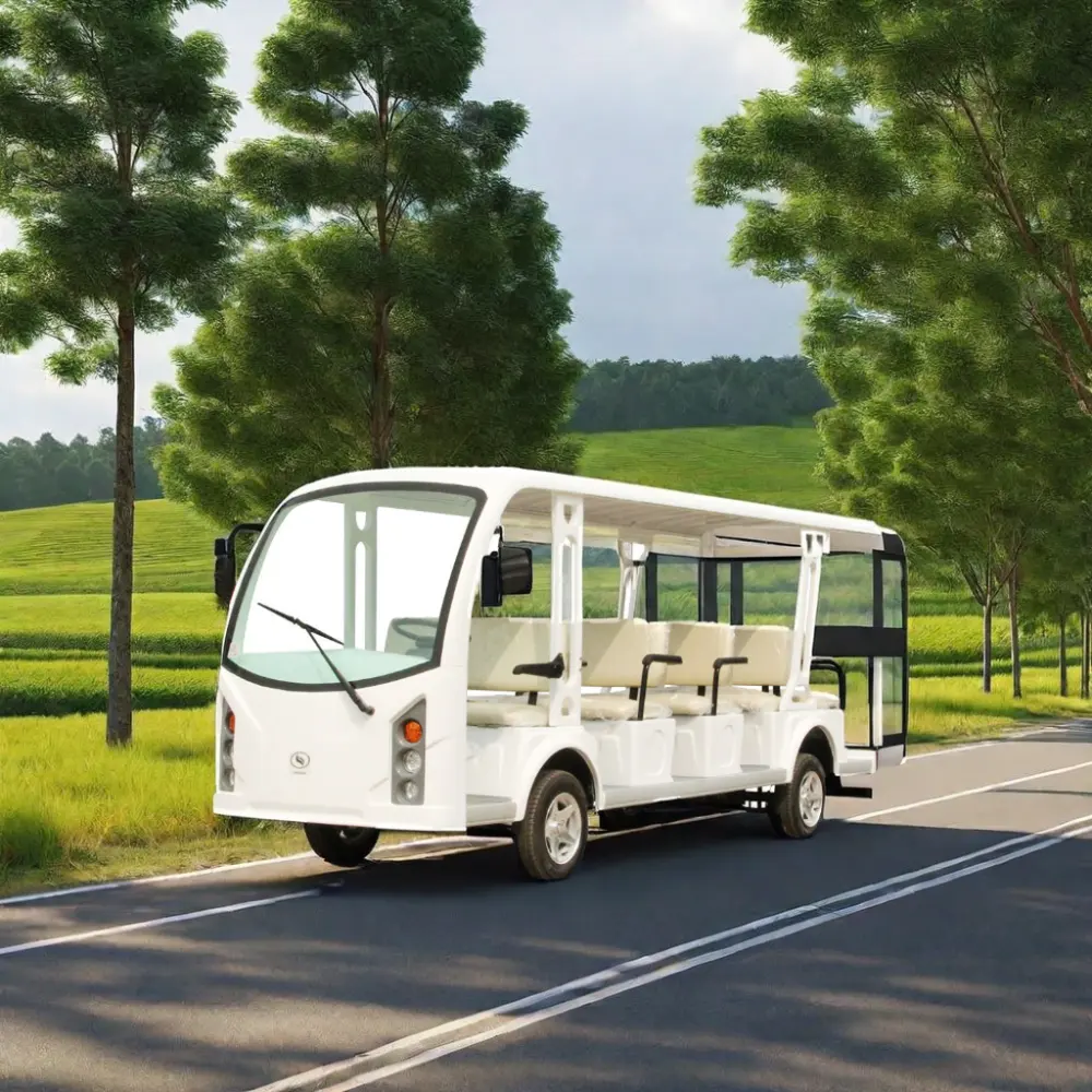 Sıcak satış 14 kişilik elektrikli gezi araba Ce belgesi ile turist araç elektrikli servis otobüsü satılık