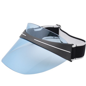 Chapeau de protection solaire avec visière à large bord réglable pour le cyclisme, été, unisexe, adulte, en PVC - Product Image 1