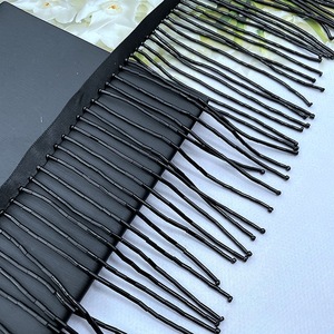 Commercio all'ingrosso di alta qualità 4 pollici 10CM <span class=keywords><strong>oro</strong></span> abito da sposa con perline nappa frangia rifinitura con motivo a stella per abito da sposa - Product Image 4