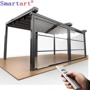 Système de fenêtres guillotine automatiques télécommandées modernes pour terrasse de restaurant, patio et balcon - Product Image 6
