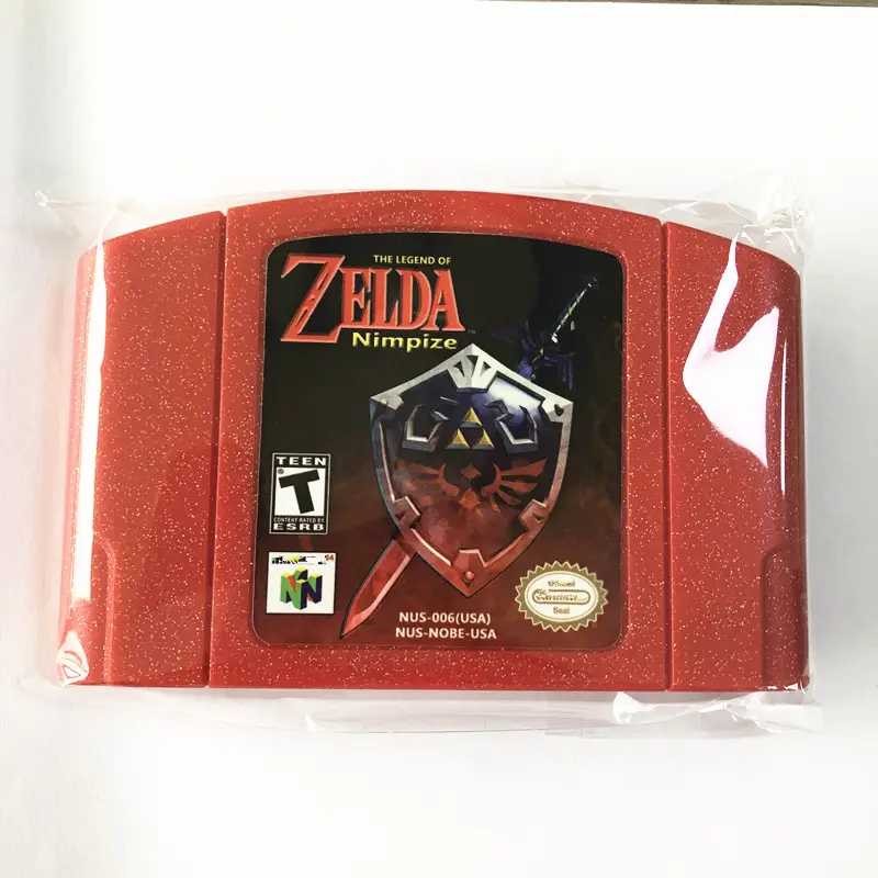 Pengiriman Gratis DHL N64 Red Cartridge Hacks Games Tempurung Merah atau Cangkang Emas The Legend Of Zelda Nimpize