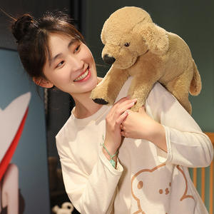 Peluche en coton PP pour simulation de princesse, grande poupée chien jaune couchée, cadeau pour enfant, vente en gros, lavée, super douce - Product Image 4