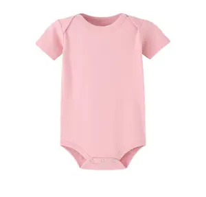 Индивидуальный простой комбинезон, комбинезон, хлопковая трикотажная одежда из органического хлопка для новорожденных