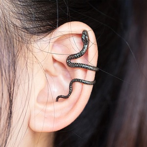 Orecchino A Bracciale Serpente Placcato Oro - Gotico, Senza Piercing, Regolabile - Gioiello Donna Unico - 3
