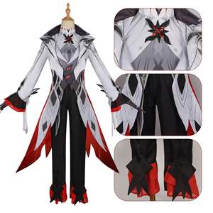 Genshin Impact Arlecchino le valet Cosplay Costume Ensemble complet Perruque Uniforme Onze Fatui Harbingers Outfit Halloween Carnaval Party - Product Image 2