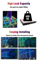 Pista De Baile Led Dacing Floor DMX RGB Couleur 3d Infinity Mirror Batterie Led Dance Floor
