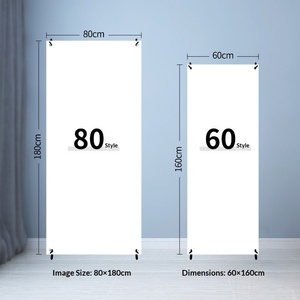 Expositor Vertical de Vinilo Estilo Coreano, <span class=keywords><strong>80x180</strong></span>, Azul, para Exteriores, Resistente a la Intemperie, Soporte Independiente para Carteles Publicitarios - Product Image 2