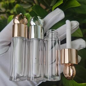 Wadah Lip Gloss emas kualitas tinggi CY336 grosir tabung Lip Gloss bulat 5ml botol Lip Gloss kepala kuas besar - Product Image 5