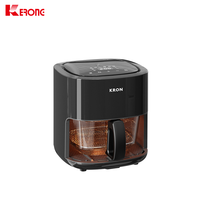Friteuse à air intelligente 3L 1200w 2022, sans huile, marmite en verre visible