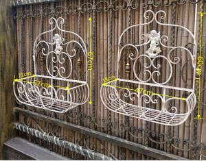 Vendita Diretta di Supporti per Piante da Giardino <span class=keywords><strong>in</strong></span> <span class=keywords><strong>Ferro</strong></span> Stile Europeo con Finitura Anticata, Decorazioni da Parete e Supporti per Davanzali - Product Image 6
