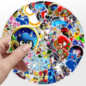 50/100 Uds./Bolsa de Pegatinas de Vinilo Removibles a Prueba de Agua de <span class=keywords><strong>Sonic</strong></span> the Hedgehog para Decoración de Teléfonos, Laptops, Botellas de Agua y Diarios - Product Image 3