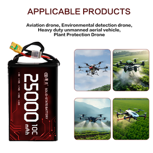 Hot bán nhà máy trực tiếp giá 6s12s18s24s 5c/10c 25Ah pin lithium 14S Drone Pin trạng thái rắn Pin - Product Image 4