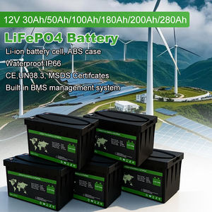 9000サイクル 12V 100Ah 半固体状態LiFePO4バッテリー ソーラーオフグリッドシステム マリンRVキャンプ用エネルギー貯蔵 - Product Image 4