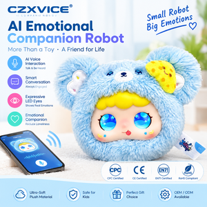 หุ่นยนต์เพื่อนคู่ใจ AI ของเล่นตุ๊กตาหมีพูดได้ โต้ตอบได้ มีไฟ LED ที่ดวงตา ปรับขนาดได้ 11-30 ซม. ของขวัญสำหรับวัยรุ่น - Product Image 1