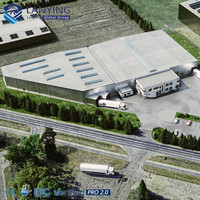 Bâtiments d'usine préfabriqués en acier galvanisé à grande portée, entrepôt stable, atelier, conception industrielle certifiée CWB, garantie de 2 ans