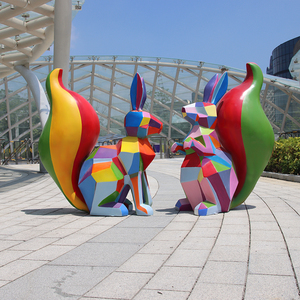 Escultura artística Pop con logotipo personalizado, escultura geométrica de fibra de vidrio, Animal para decoración, gran oferta, <span class=keywords><strong>2022</strong></span> - Product Image 1