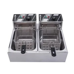 6L Commercial Restaurant DoubleタンクDouble画面Electric Fryer