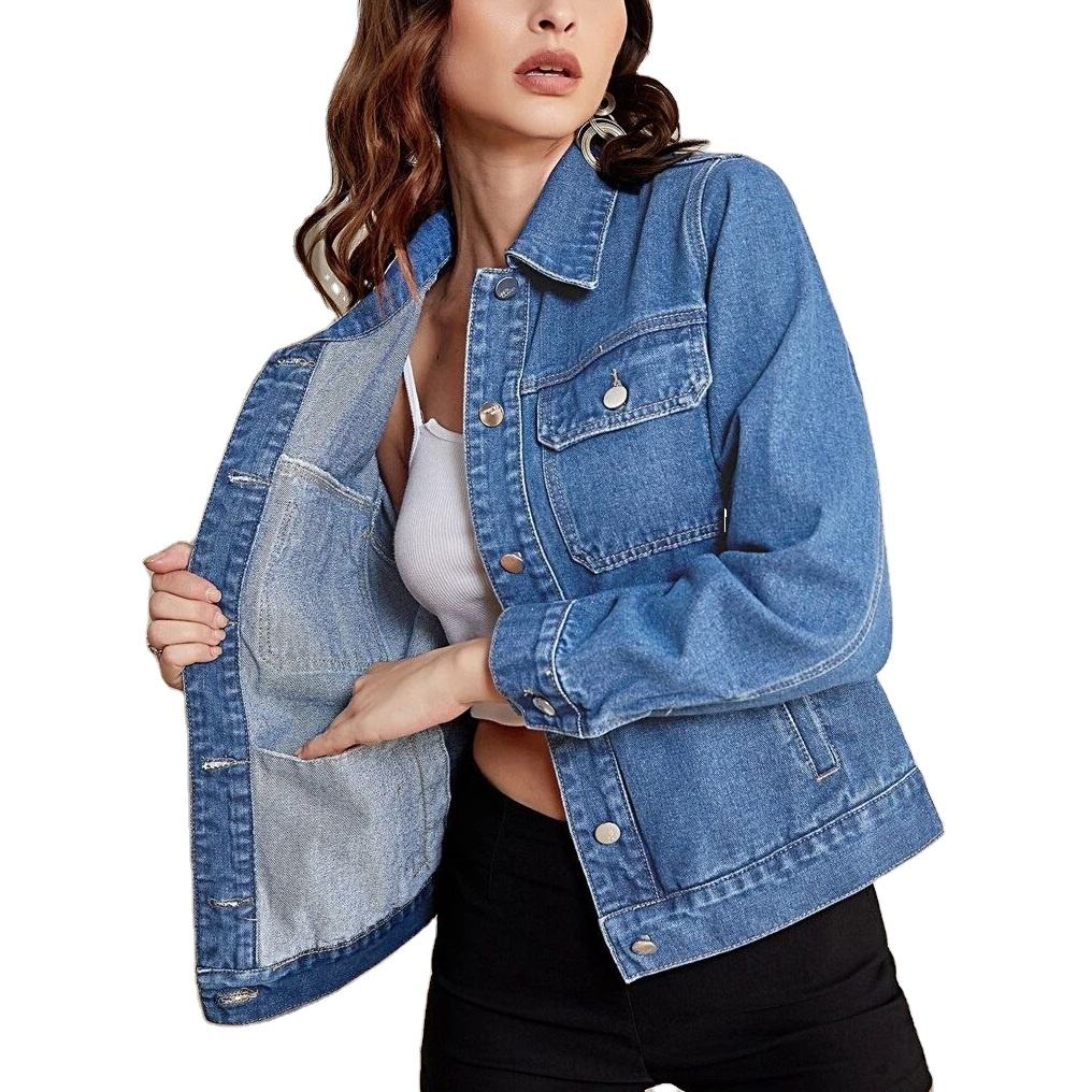 High Quality Denim Jacket Women Multicolor Short Denim Jackets