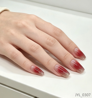 24 faux ongles carrés rose ombré pailletés, à presser, avec colle, pour pose rapide DIY, qualité salon, design tendance, artificiels