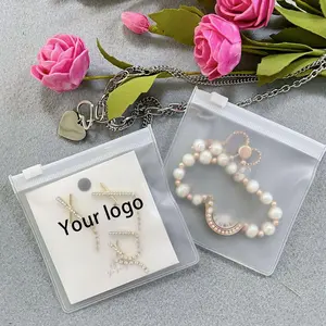 Custom Logo Fashion Jewelry Packaging Bag Transparent Small Plastic Zip Lock Bags Pvc Clear Mini Zipper Pouch