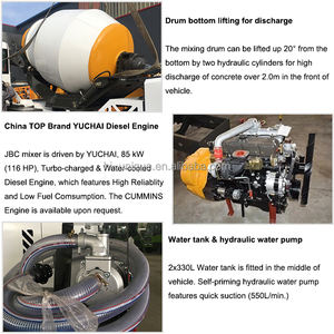 Самозагружаемая Бетономешалка, грузовик 2.6cbm, 1,2 объемный цементный насос, смеситель для продажи в Дубае - Product Image 6