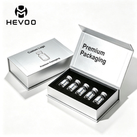 Boîte magnétique multi-flacons avec insert en mousse et logo personnalisé pour kit de flacons en verre de 2 ml, 5 ml, 10 ml, emballage et stockage