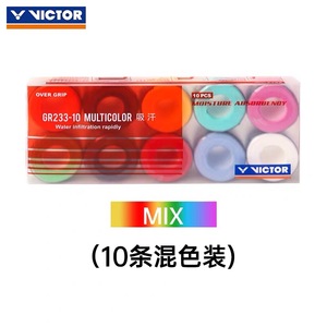 Paquete al por Mayor de Overgrips para Raqueta de Bádminton <span class=keywords><strong>VICTOR</strong></span> GR233-10MULTICOLOP, Delgados, Suaves y Absorbentes del Sudor - Product Image 3