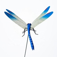 Autocollants de réfrigérateur à aimant 3D libellule artificielle personnalisée pour jardin, cour, extérieur, anti-moustique, pêche, randonnée