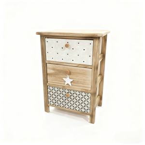 خزانة تخزين خشبية صديقة للبيئة مع أدراج، تصميم أنيق لخزانة الأدراج للمنازل وغرف النوم وغرف المعيشة - Product Image 2