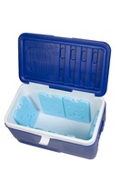 Glacière rigide portable isotherme en PP pour camping, pêche et pique-nique en extérieur avec poignée métallique