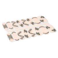 Autocollants pour ongles longue durée, faciles à appliquer, multicolores, style métallique
