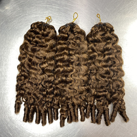 Extensions de cheveux naturels 100 % vierges non traités du Cambodge, couleur naturelle, pré-bouclées, boucles françaises, pour crochet, double trame machine
