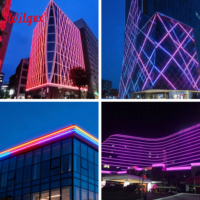 Strip LED Pixel PVC Tahan Air IP68 Pra-Program untuk Karya Seni Cahaya Mandiri 10x20mm Neon Flex